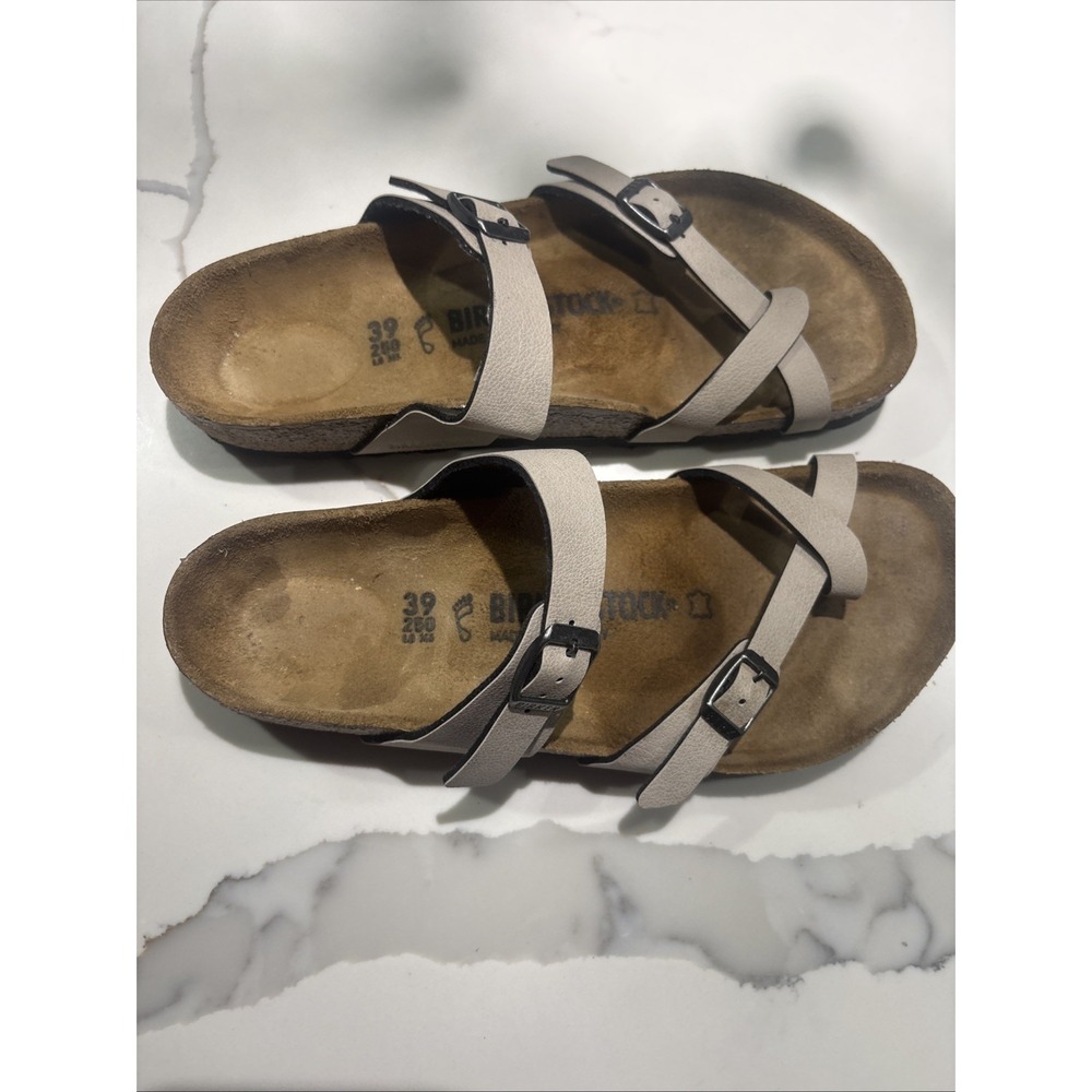 Birkenstock Mayari Stone Toe Loop Sandals Cork Est EU 39 Women's 8-8.5